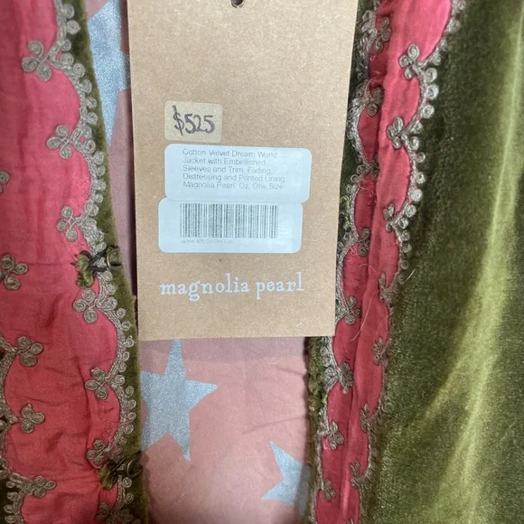 Magnolia Pearl Olive Green Velvet Jacket - Picture 3 of 10